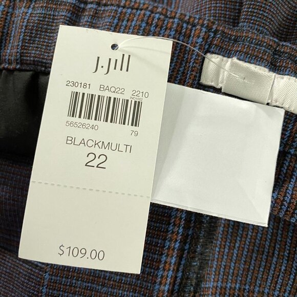 J. Jill Womens Pants Size 22 Multicolored Plaid Polyester Blend‎ NWT PT-1979 - Picture 5 of 8